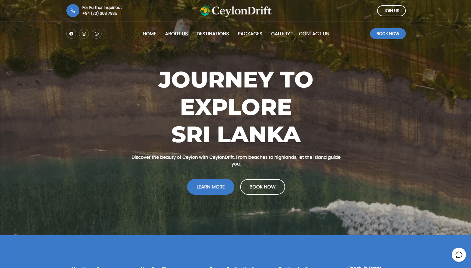 CeylonDrift Tours | Tourism Website Based in Sri Lanka